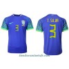 Camiseta de fútbol Brasil Thiago Silva 3 Segunda Equipación Mundial 2022 - Hombre